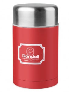 RDS-945 Термос для еды 0.8 л с внутр.контейнером 0,35 л Picnic Red Rondell