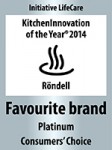 Бренд Röndell удостоен платиновой награды «Favourite brand» / http://kuecheninnovationspreis.de/